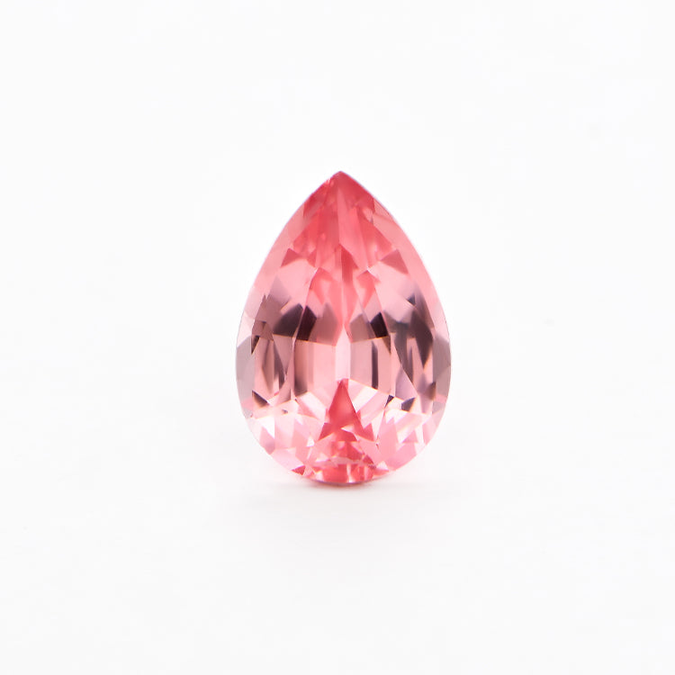 Lab Created Padparadscha Sapphire Pear Cut