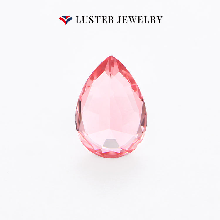 Lab Created Padparadscha Sapphire Pear Cut