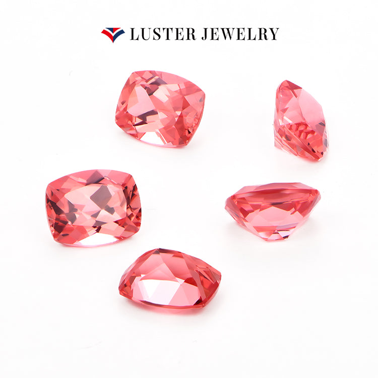 Lab Created Padparadscha Sapphire Cushion Cut
