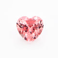 Lab Created Padparadscha Sapphire Heart Cut