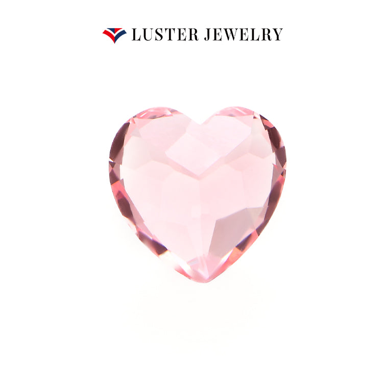 Lab Created Padparadscha Sapphire Heart Cut