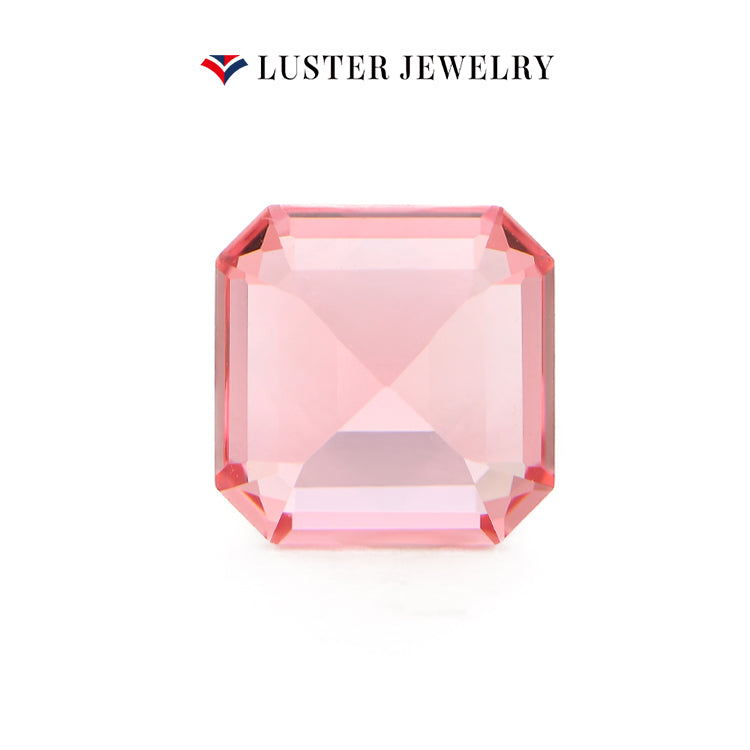 Lab Created Padparadscha Sapphire Square Step Cut