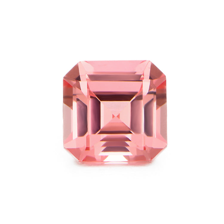 Lab Created Padparadscha Sapphire Square Step Cut