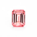 Lab Created Padparadscha Sapphire Emerlad Cut