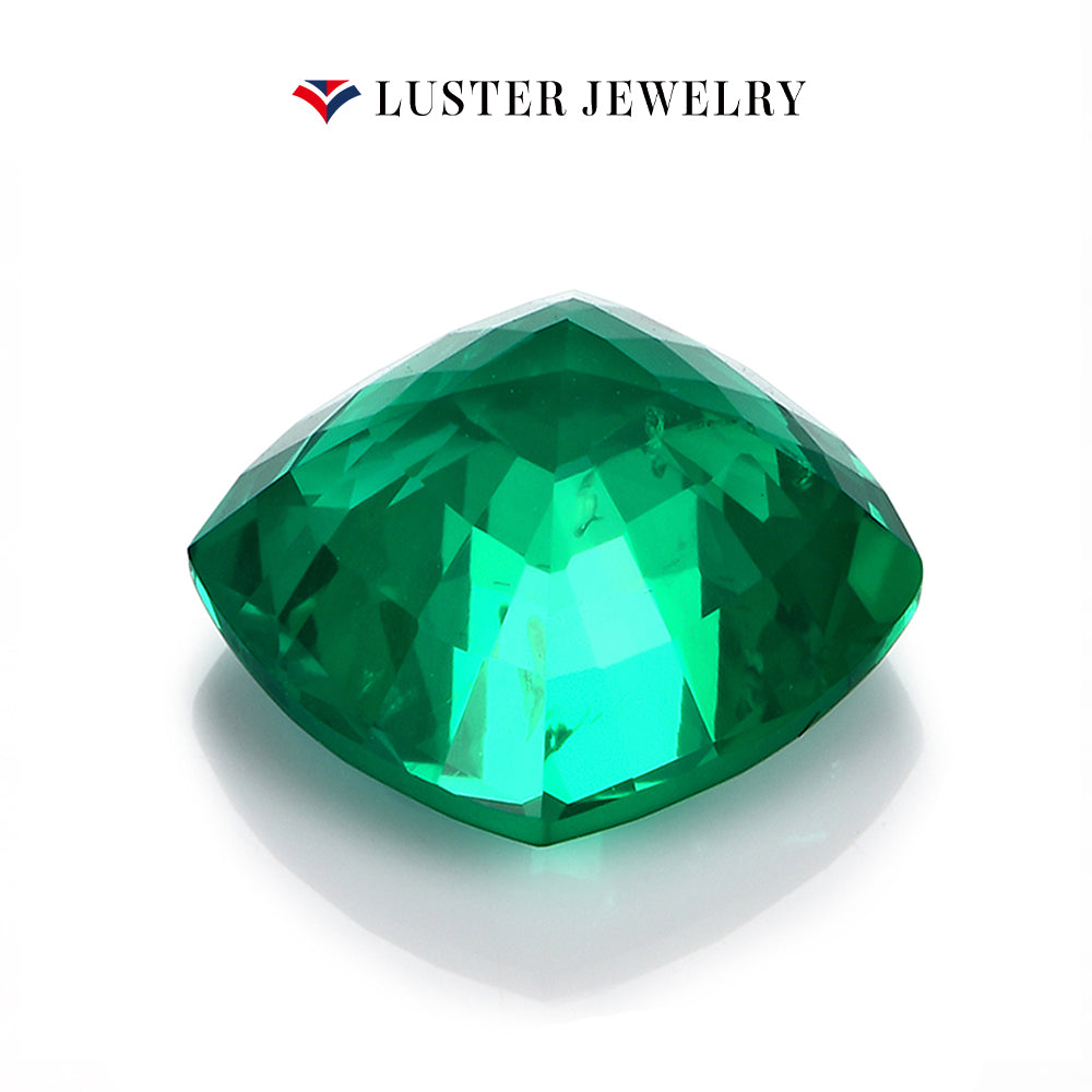 Hydrothermal Emerald Colombian Green Cushion Cut