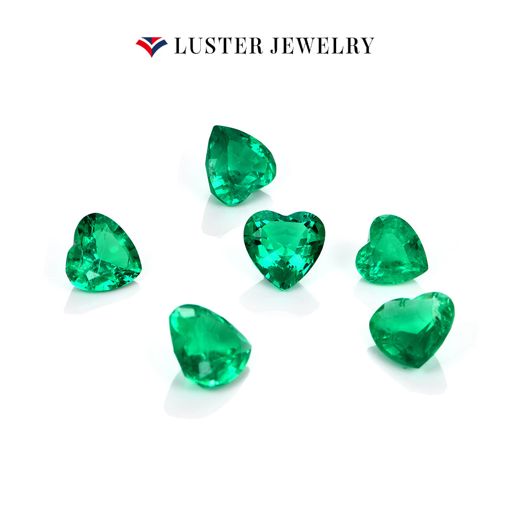 Hydrothermal Emerald Colombian Green Heart Cut