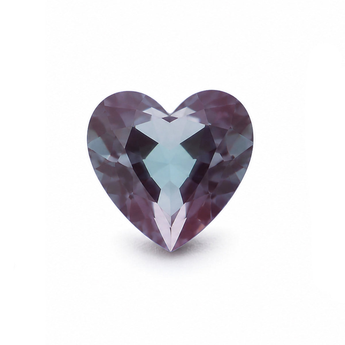 Lab Created Alexandrite Heart Cut