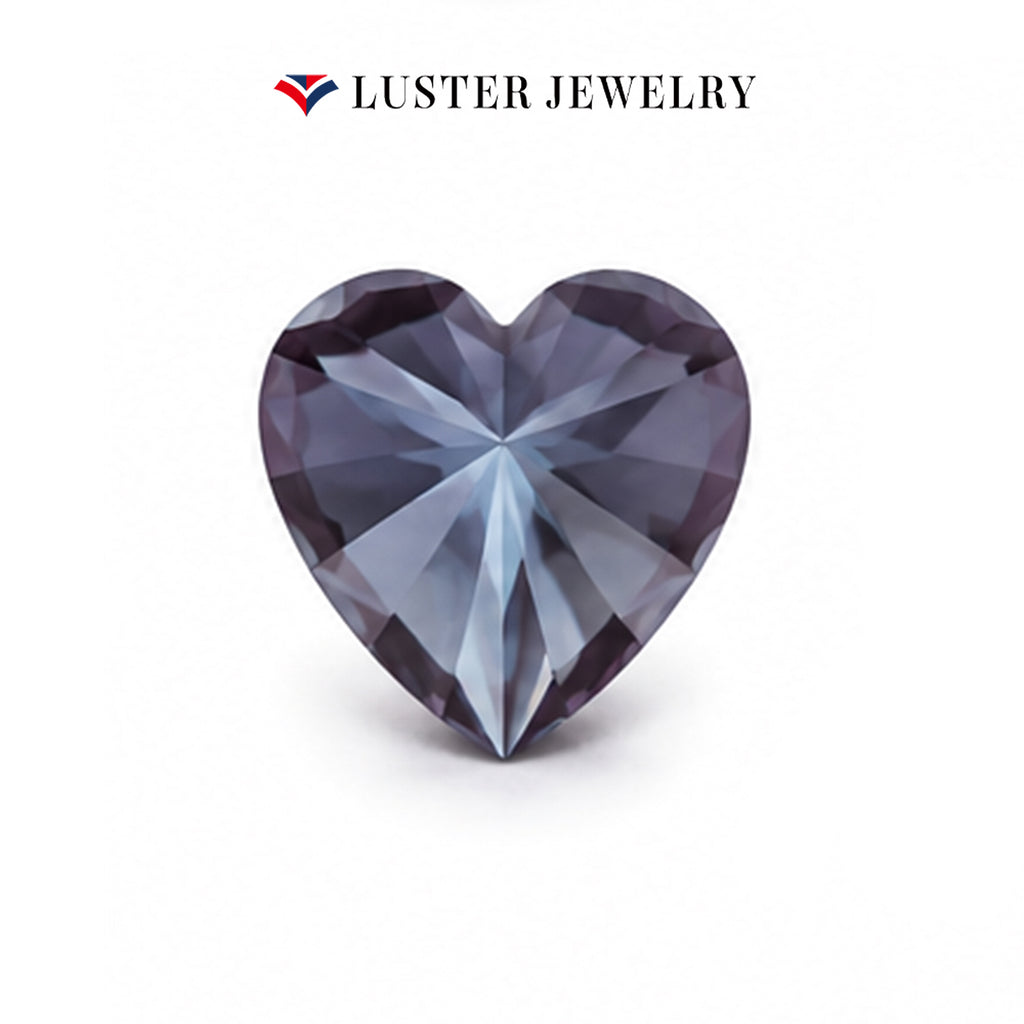Lab Created Alexandrite Heart Cut