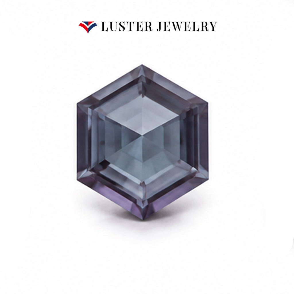 Lab Created Alexandrite Hexagon Cut