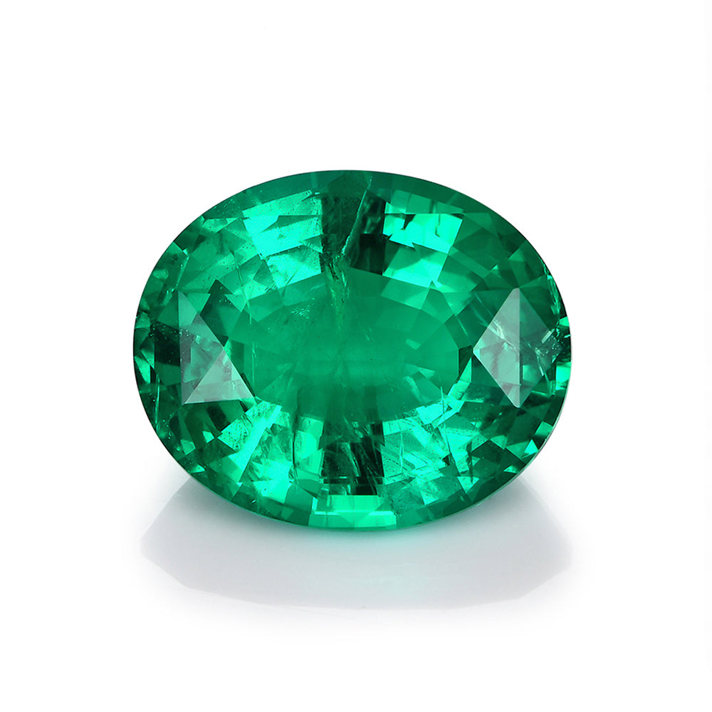 Hydrothermal Emerald Colombian Green Oval Cut