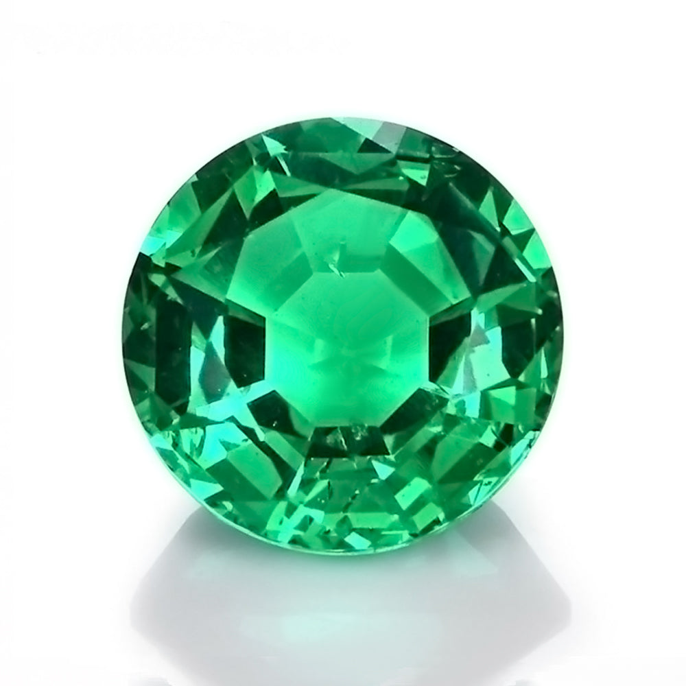 Hydrothermal Emerald Colombian Green Round Cut